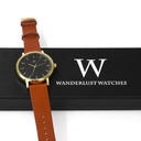 Reloj de Pulsera Wanderlust, Esfera Negra con correa negra y café- Dorado