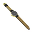 Reloj de Pulsera Wanderlust, Esfera Blanca con correa negra y rosa - Dorado
