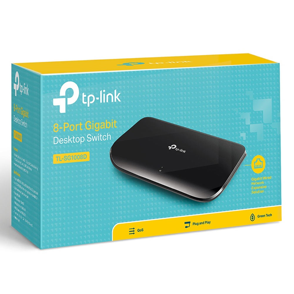 Conmutador Ethernet TP-Link  TL-SG1008D 8 - Gigabit Ethernet - 10/100/1000Base-T