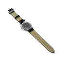 Reloj de Pulsera Wanderlust, Esfera Blanca con correa negra y gris - Plateado