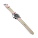 Reloj de Pulsera Wanderlust, Esfera Blanca con correa rosa, azul y roja - Plata