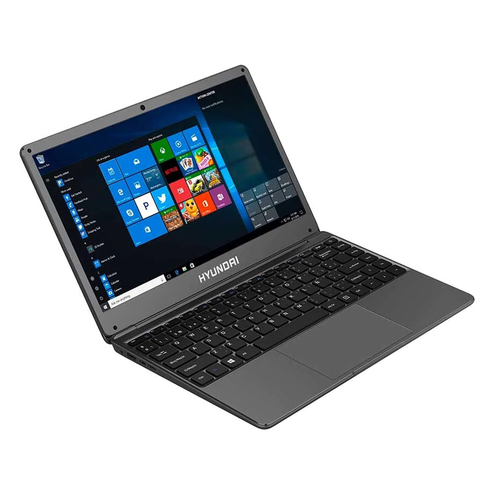 Hyundai HyBook 14.1" 1366x768, Intel N3350, 4GB RAM, 64GB + 1TB HDD, 0.3MP, RJ45, WiFi, BT 4.0, Windows 10 Home S Mode, 5000mAh, English, Space Grey