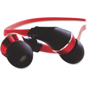 Auricular Verbatim Cableado - Intrauricular - Biauricular - Est&eacute;reo - Rojo, Negro