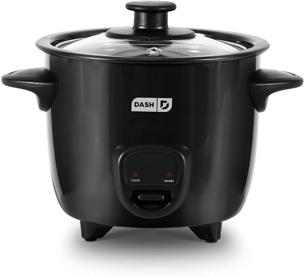 Dash Mini Rice Cooker with Keep Warm - Black