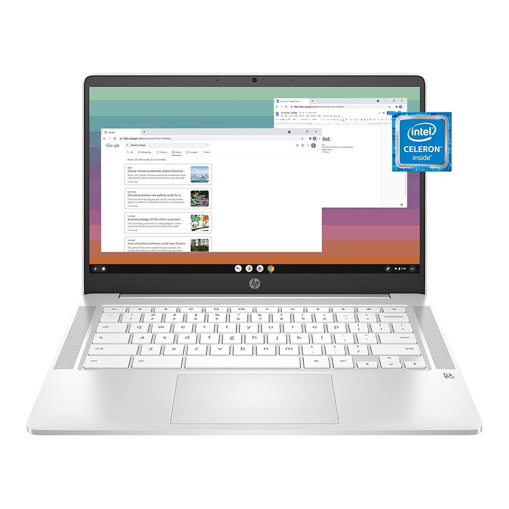 HP Chromebook 14a-na0240nr 14" Laptop, Intel Celeron N4120 Processor, Intel UHD 600 Graphics, 4 GB RAM, 64 GB SSD, Chrome OS
